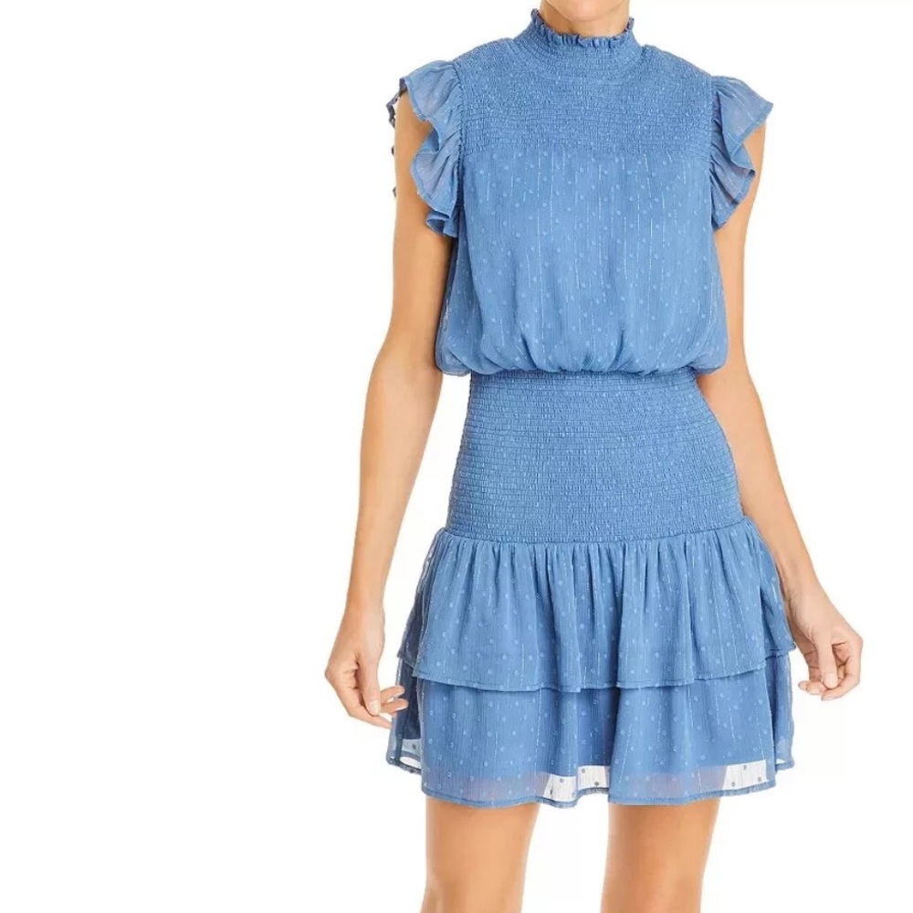 Blue Ruffled Women's Dress